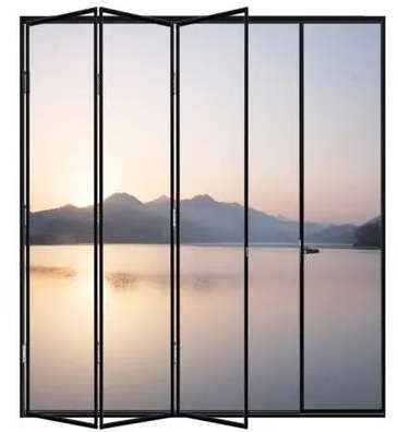 白银极窄折叠门